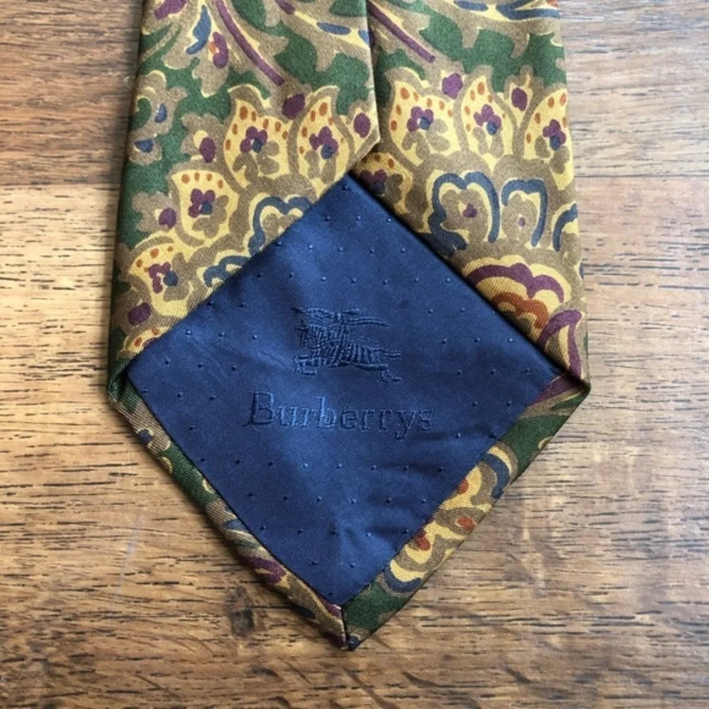 Burberry Green Floral Tie